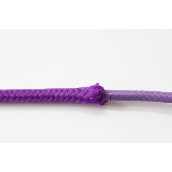 opletený kábel 1,5mm (fialový kábel - fialový oplet)