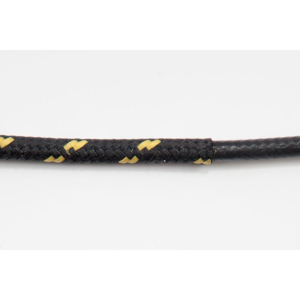 Opletený kábel 2,5mm (čierny kábel - čierny/žltý)