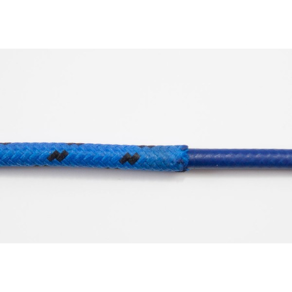 Opletený kábel 2,5mm (modrý kábel - modrý/čierny oplet)