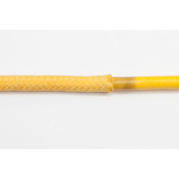 Opletený kábel 2,5mm (žltý kábel - žltý oplet)