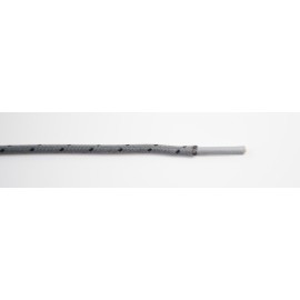 Opletený kábel 1,5mm (sivý kábel - šedý/čierny oplet)
