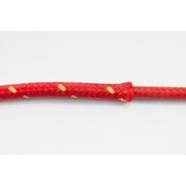 Opletený kábel 1,5mm (červený kábel - červený/žltý oplet)