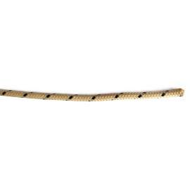 Opletený kábel 1,5mm (biely kábel - krémový/čierny oplet)