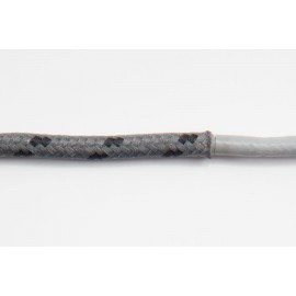 Opletený kábel 2,5mm (sivý kábel - šedý/čierny oplet)