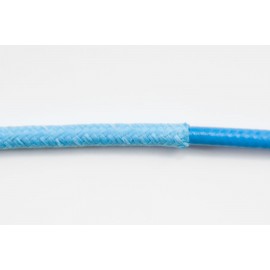 Opletený kábel 2,5mm (svetlo modrý kábel - svetlo modrý oplet)