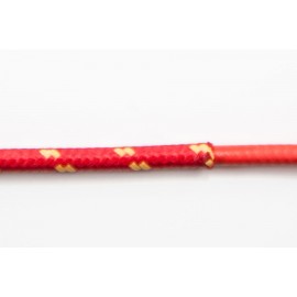 Opletený kábel 2,5mm (červený kábel - červený/žltý oplet)
