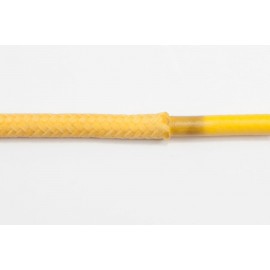 Opletený kábel 2,5mm (žltý kábel - žltý oplet)