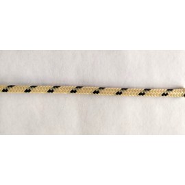 Opletený kábel 2,5mm (biely kábel - krémový/čierny oplet)