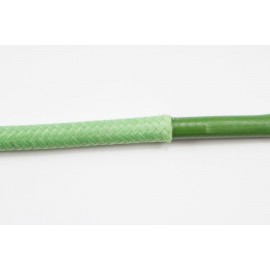Opletený kábel 4mm (zelený kábel - svetlo zelený oplet)