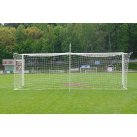 futbalová sieť 7,50x2,50x1,20x1,20m, PP 3mm, biela, oko 12cm